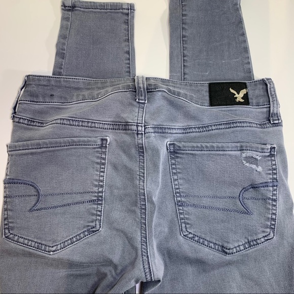 American Eagle Womens Super Stretch Jegging Gray 2 - Picture 5 of 9